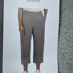 Sage Collective Women's S Cargo Pants Gray Polyester e0035